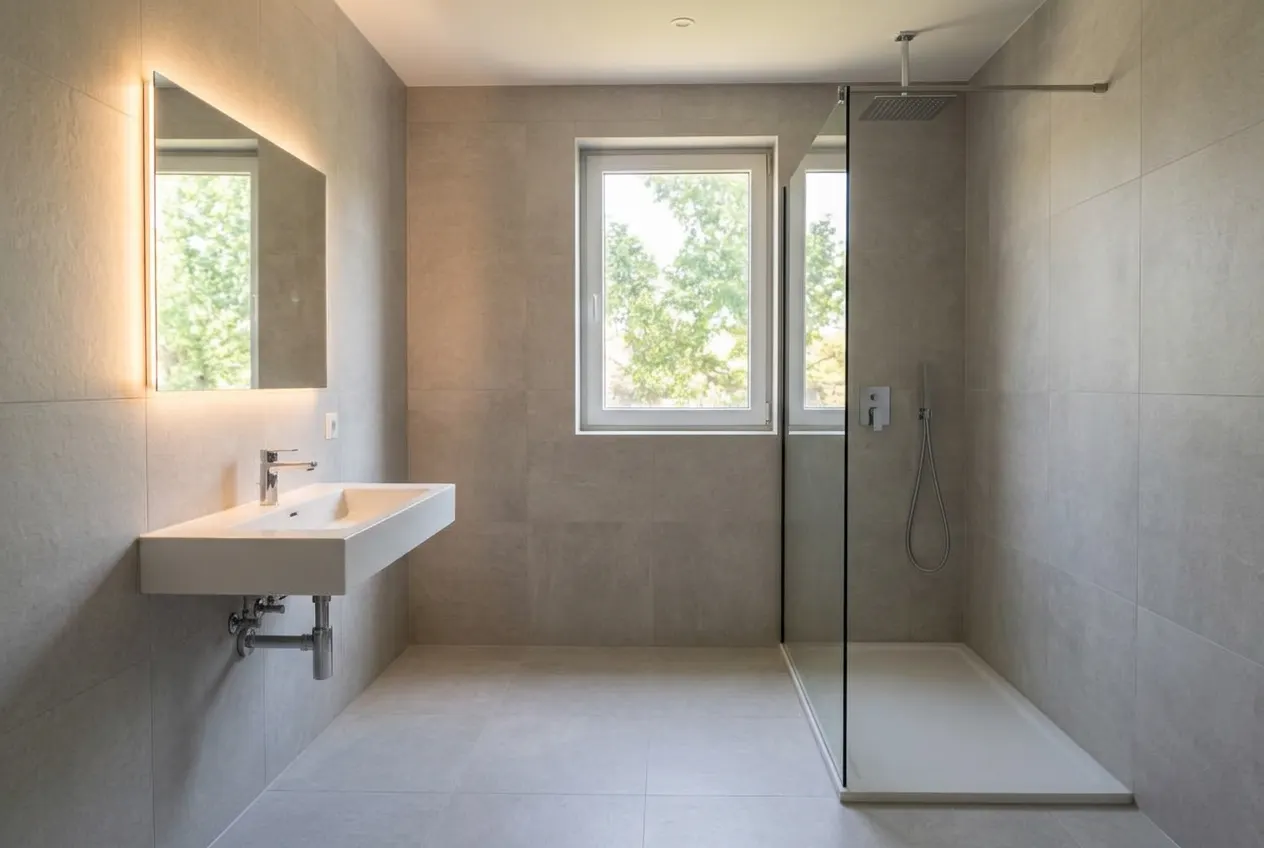 Badezimmer in Potsdam vor und nach der Sanierung – nachher