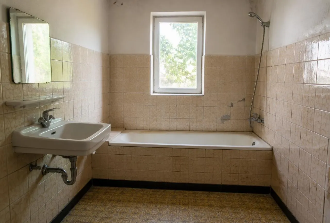 Badezimmer in Potsdam vor und nach der Sanierung – vorher