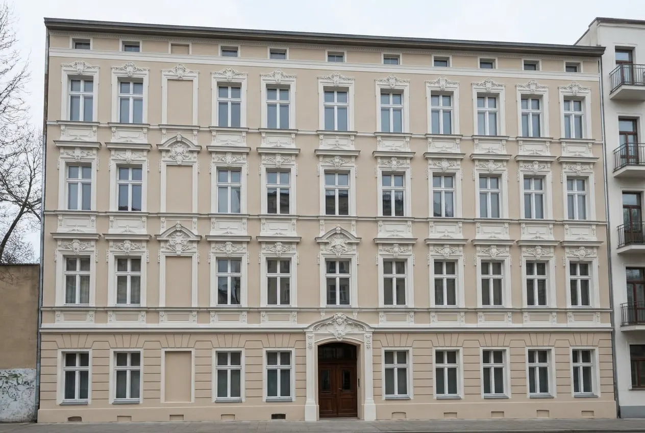 Mehrfamilienhaus im Landkreis Oder-Spree vor und nach der Fassadensanierung – nachher